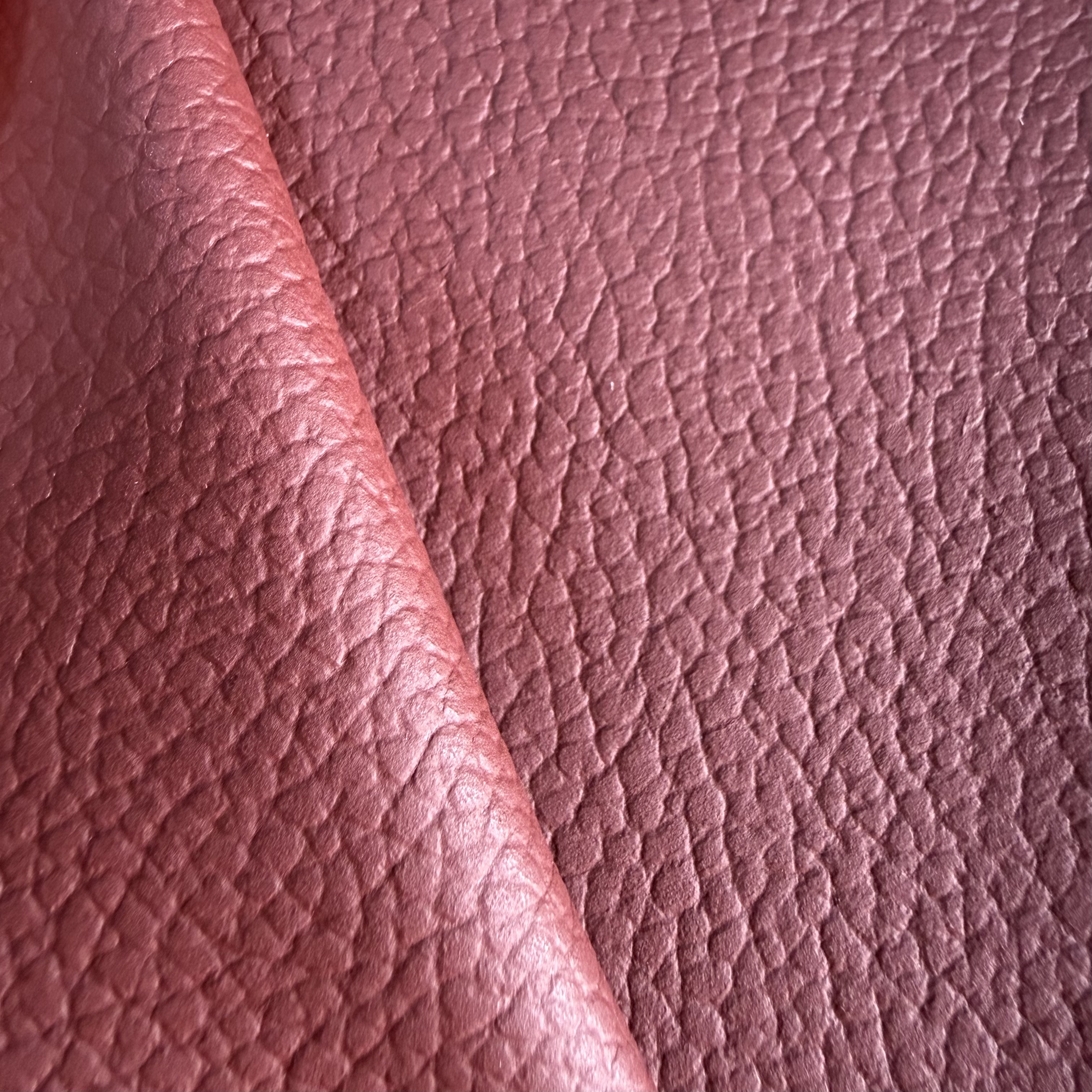 Wine Red Knit Base Leather